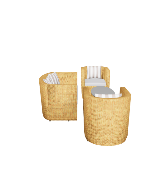 Stylish Outdoor Seating Arrangement - Furniture 3D Model