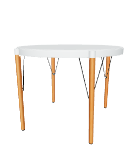Stylish Round Dining Table 3D - 3D Model