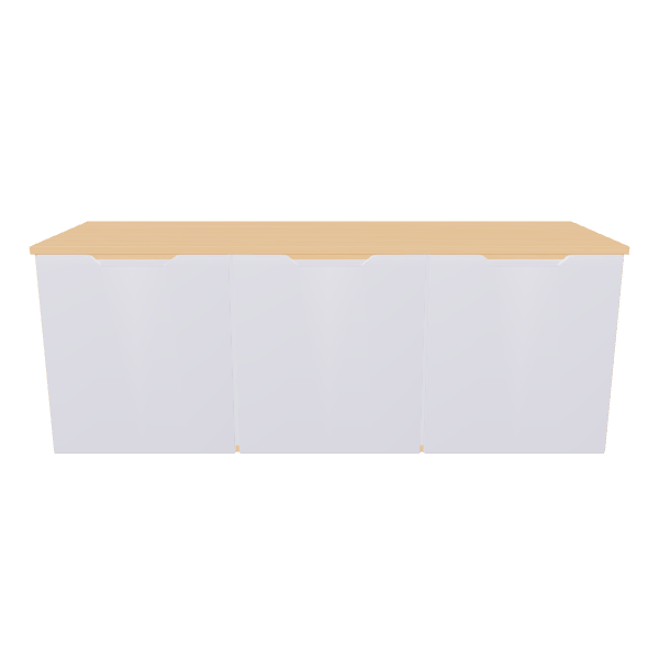 Minimalist White Storage Table 3D - 3D Model