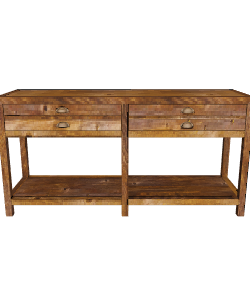 Rustic Wooden Console Table Model - Furniture 3D Model