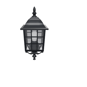 Black Wall Lantern 3D Model - Exterior 3D Model