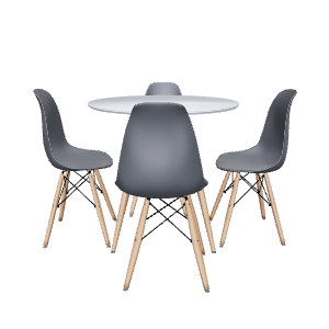 Stylish Dining Table and Chairs Set - 3D Model