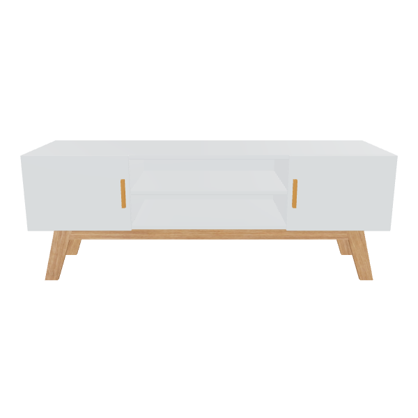 Minimalist Wooden TV Stand 3D - 3D Model