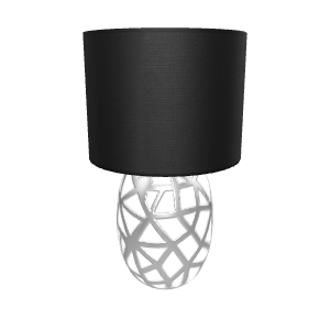 Elegant Black Table Lamp 3D - 3D Model