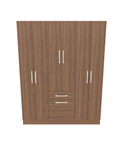 Contemporary Wooden Wardrobe 3D - Furniture 3D Model