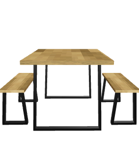 Modern Dining Table Set 3D - 3D Model