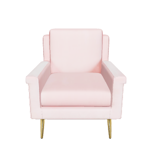 Stylish Pink Accent Chair 3D - 3D Model