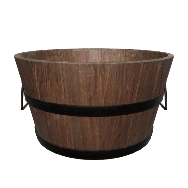 Rustic Wooden Barrel Model - Furniture 3D Model