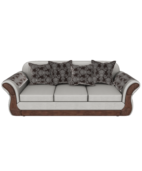 Elegant Fabric Sofa 3D Model - 3D Model