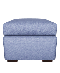 Stylish Blue Ottoman 3D Model - 3D Model
