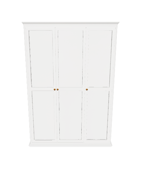 Elegant White Wardrobe Model - 3D Model