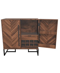 Rustic Wood Cabinet 3D Model - Furniture 3D Model