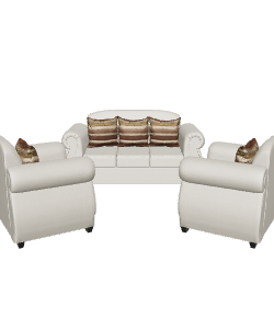 Elegant Upholstered Sofa Set 3D - Furniture 3D Model