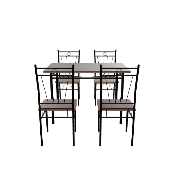 Modern Dining Table Set 3D - 3D Model
