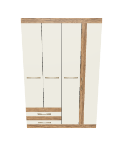 Stylish Wooden Wardrobe Model 3D - 3D Model