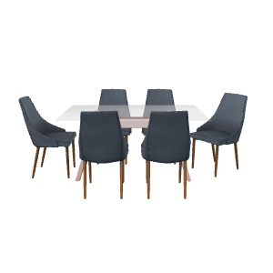 Stylish Dining Table Set 3D - 3D Model