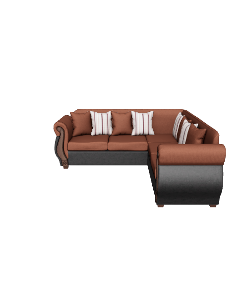 Stylish L-Shaped Sofa Model - Furniture 3D Model