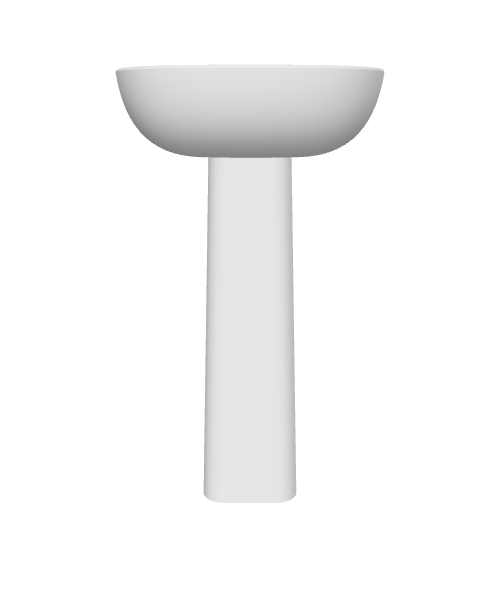 Stylish Modern Pedestal Basin - 3D Model