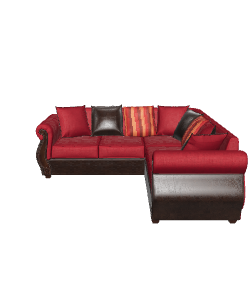 Red Sofa Living Room Model 3D - Furniture 3D Model