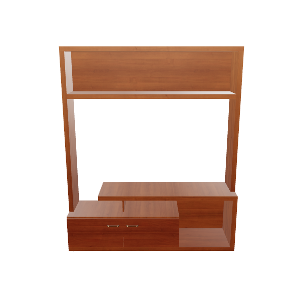 Contemporary Wooden Storage Unit 3D - 3D Model