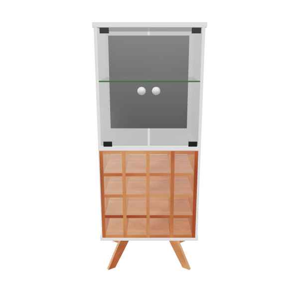 Modern Glass Display Cabinet 3D - 3D Model