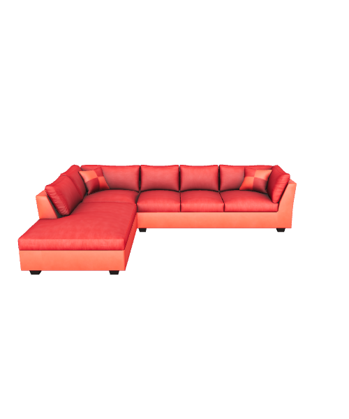 Contemporary L-Shaped Sofa 3D - 3D Model
