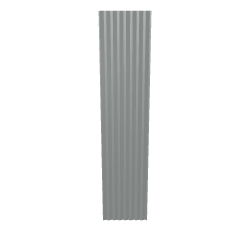 Vertical Ribbed Column Model - Architectural 3D Model