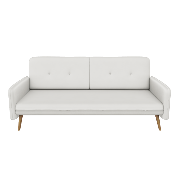 Minimalist White Sofa 3D Model - 3D Model