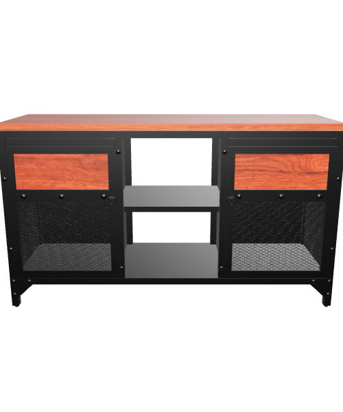 Industrial Style Storage Console 3D - Furniture 3D Model