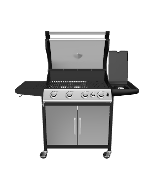 Stylish Outdoor Gas Grill 3D - 3D Model