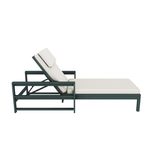 Stylish Outdoor Lounger 3D Model - 3D Model
