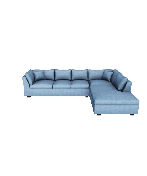Luxury L-Shaped Sofa 3D Model - Furniture 3D Model