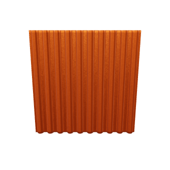 Textured Orange Metal Sheets 3D - Industrial 3D Model