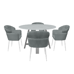 Stylish Dining Table Set 3D - 3D Model