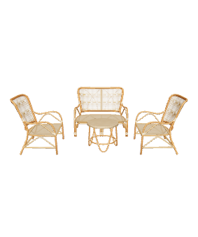 Stylish Rattan Furniture Set 3D - 3D Model