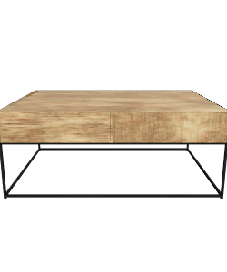 Stylish Wooden Coffee Table Model - Furniture 3D Model