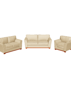 Stylish Fabric Sofa Set 3D - 3D Model
