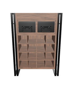 Rustic Wooden Storage Unit 3D - 3D Model