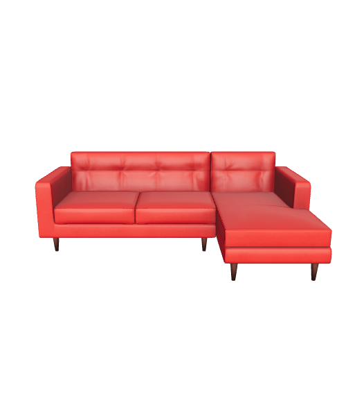 Modern Red Sofa 3D Model - Furniture 3D Model