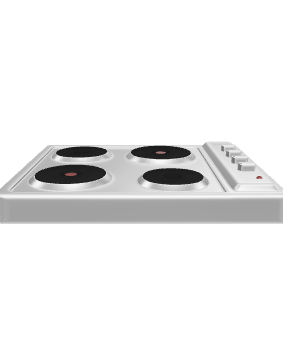 Modern Electric Stovetop 3D Model - 3D Model