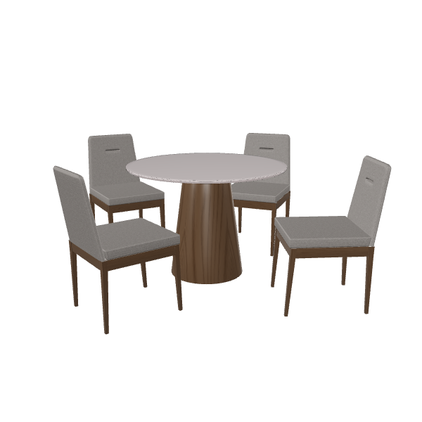 Stylish Dining Table Set 3D - 3D Model