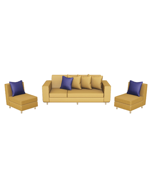 Living Room Sofa Set 3D Model - 3D Model