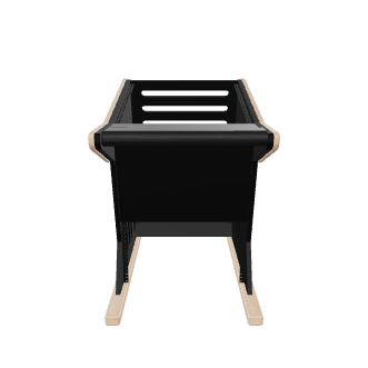 Stylish Wooden Baby Cradle Model - 3D Model