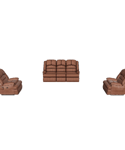Elegant Reclining Sofa Set 3D - Furniture 3D Model