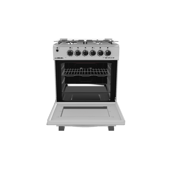 Compact Gas Oven Range 3D Model - 3D Model
