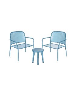 Teal Bistro Set 3D Model - 3D Model