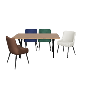 Stylish Dining Table Set 3D - Furniture 3D Model