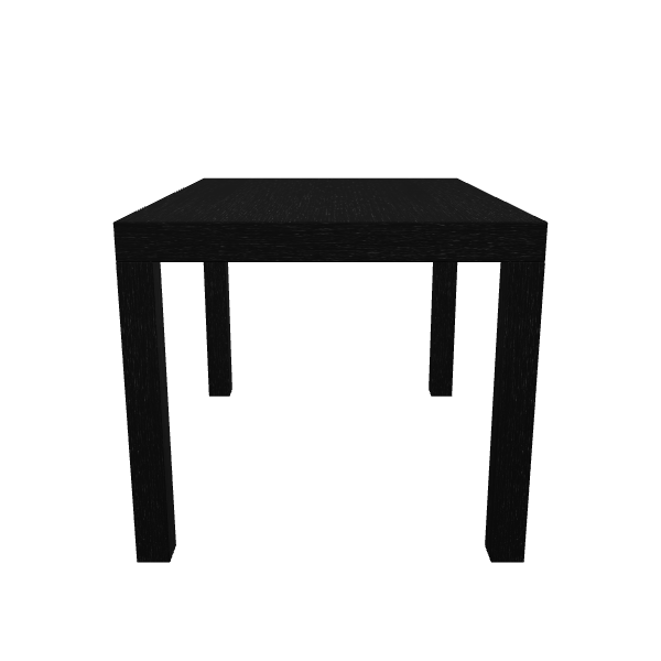 Stylish Black Wooden Table 3D - 3D Model