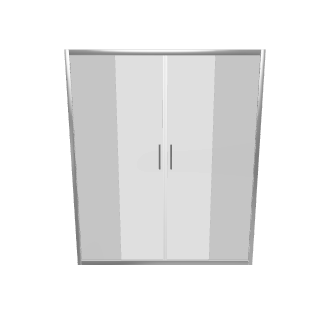 Stylish Double Glass Door Model - Architectural 3D Model