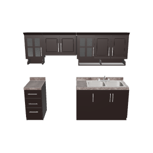 Stylish Modern Kitchen Set 3D - 3D Model